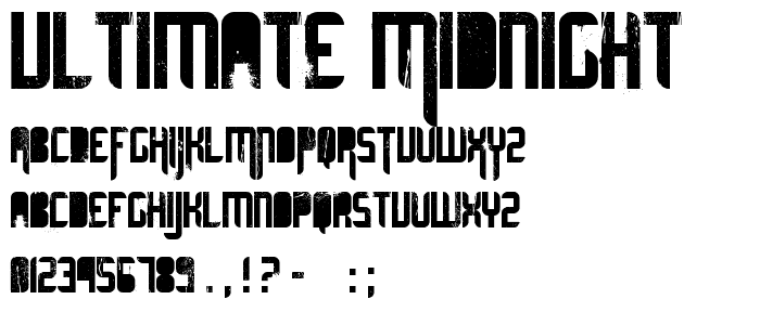 ultimate MIDNIGHT font
